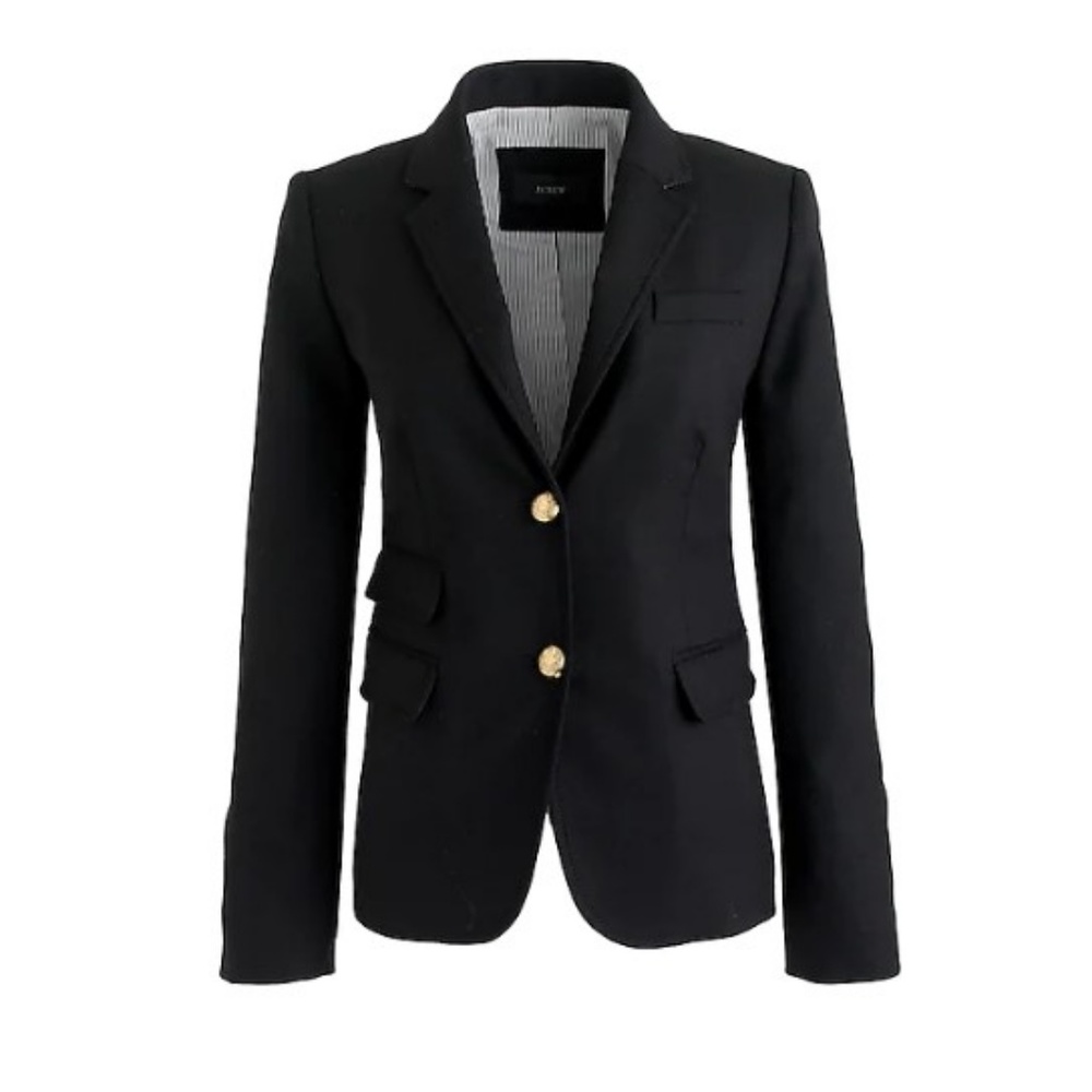 J Crew Schoolboy dark blue coat/blazer black 0